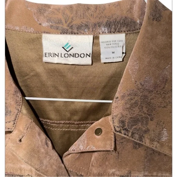 Erin London Vintage Floral Tan Jacket - Picture 4 of 4